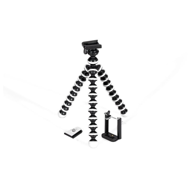 GPX 10 Inch Mini Smartphone Tripod, Includes Smartphone Adapter and Mounting Adapter, Max Height 9.84 Inches (TPD108B), Black - Image 1